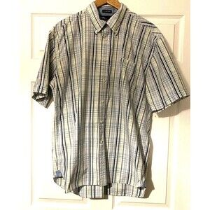 Tommy Hilfiger 80's 2 Ply Fabric Plaid button down shirt size XL 100% cotton